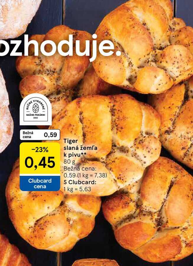 Tiger slaná žemľa k pivu, 80 g