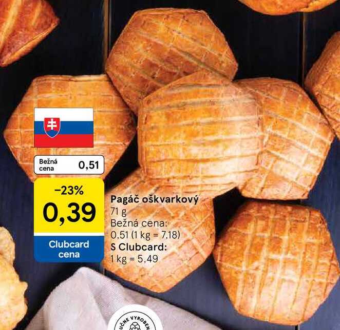 Pagáč oškvarkový, 71 g