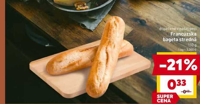 Francúzska bageta stredná 110 g 