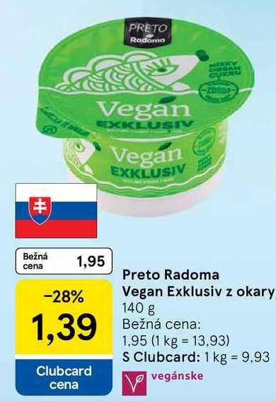 Preto Radoma Vegan Exklusiv z okary, 140 g