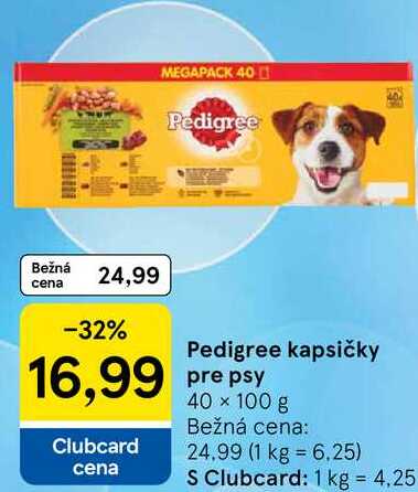 Pedigree kapsičky pre psy, 40x 100 g 