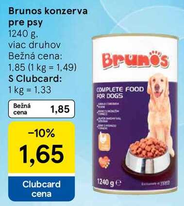 Brunos konzerva pre psy, 1240 g