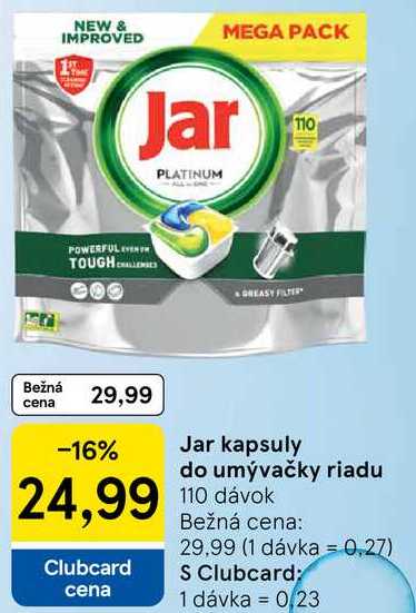 Jar kapsuly do umývačky riadu, 110 dávok 