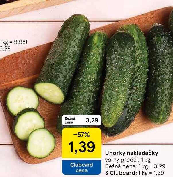Uhorky nakladačky, 1 kg 