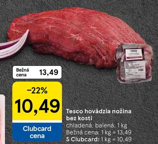 Tesco hovädzia nožina bez kosti, 1 kg 