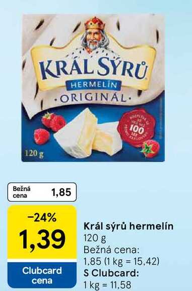 Král sýrů hermelín, 120 g