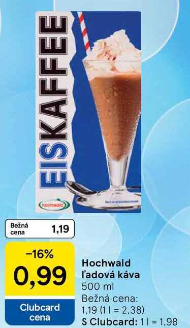 Hochwald l'adová káva, 500 ml 
