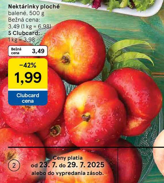 Nektarinky ploché, 500 g