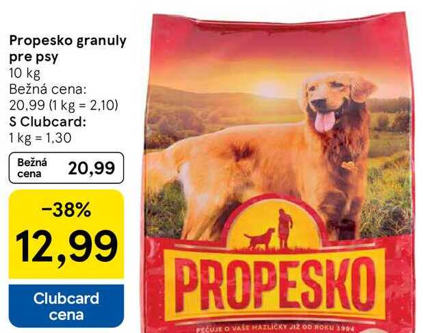 Propesko granuly pre psy, 10 kg