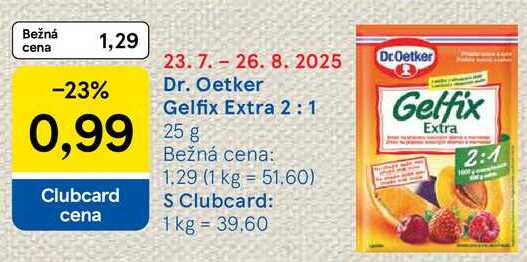 Dr. Oetker Gelfix Extra 2:1, 25 g