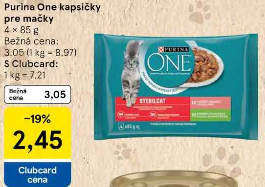 Purina One kapsičky pre mačky, 4x 85 g 