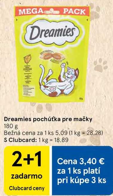 Dreamies pochúťka pre mačky, 180 g 