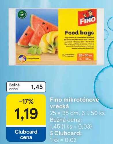 Fino mikroténové vrecká, 50 ks