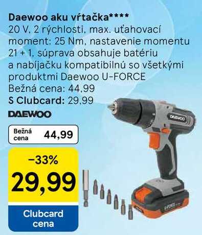 Daewoo aku vŕtačka