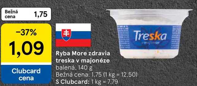 Ryba More zdravia treska v majonéze, 140 g