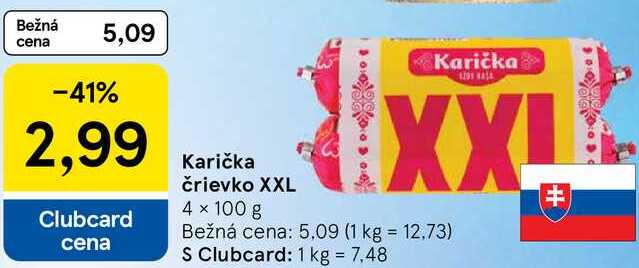 Karička črievko XXL, 4x 100 g 