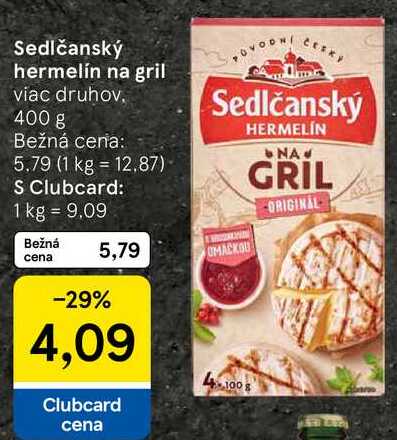 Sedlčanský hermelín na gril, 400 g 