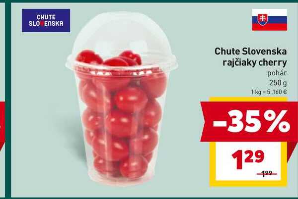 Chute Slovenska rajčiaky cherry pohár 250 g