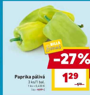 Paprika pálivá 3 ks/1 bal.