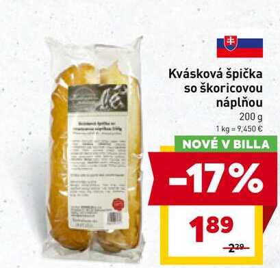 Kvásková špička so škoricovou náplňou 200 g