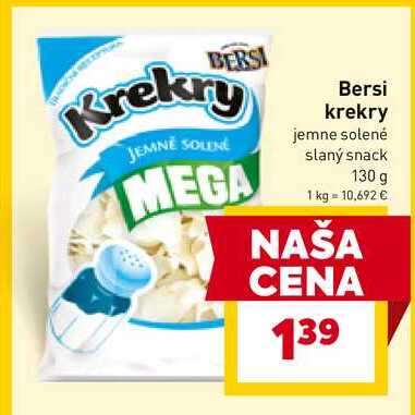 Bersi krekry jemne solené slaný snack 130 g  