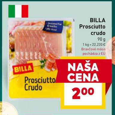 BILLA Prosciutto crudo 90g 