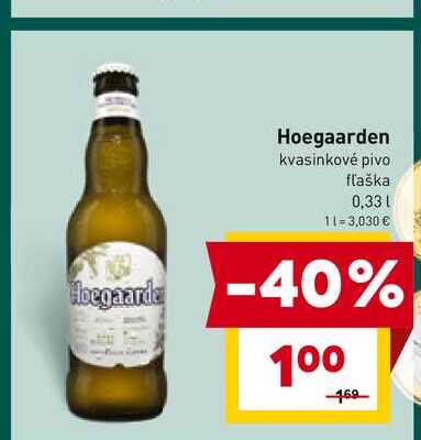 Hoegaarden kvasinkové pivo fľaška 0,33 l