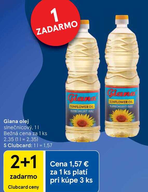  Giana olej slnečnicový, 1 l