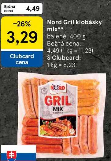 Nord Gril klobásky mix, 400 g