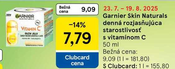 Garnier Skin Naturals denná rozjasňujúca starostlivosť s vitamínom C, 50 ml 