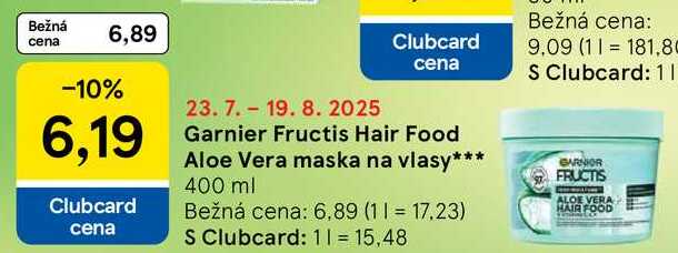 Garnier Fructis Hair Food Aloe Vera maska na vlasy, 400 ml