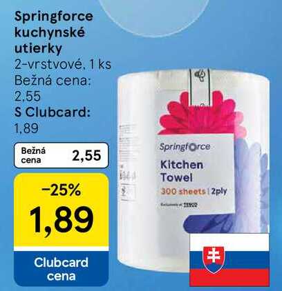 Springforce kuchynské utierky, 1 ks 