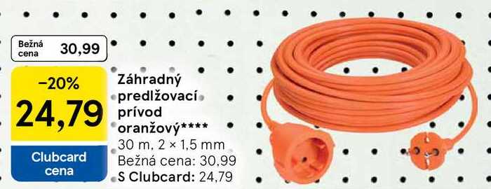 Záhradný predlžovací prívod oranžový