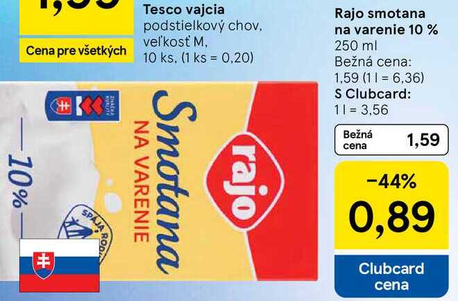 Rajo smotana na varenie 10 %, 250 ml 
