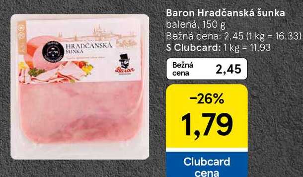 Baron Hradčanská šunka, 150 g 