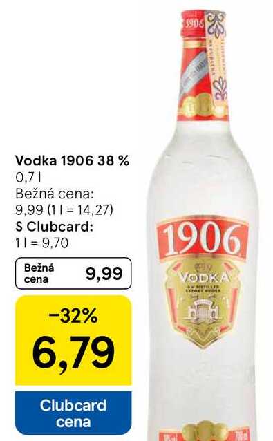 Vodka 1906 38 %, 0,7 l