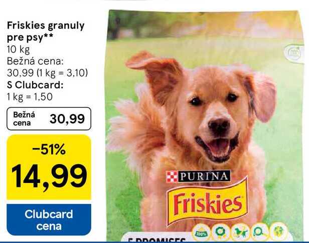 Friskies granuly pre psy, 10 kg