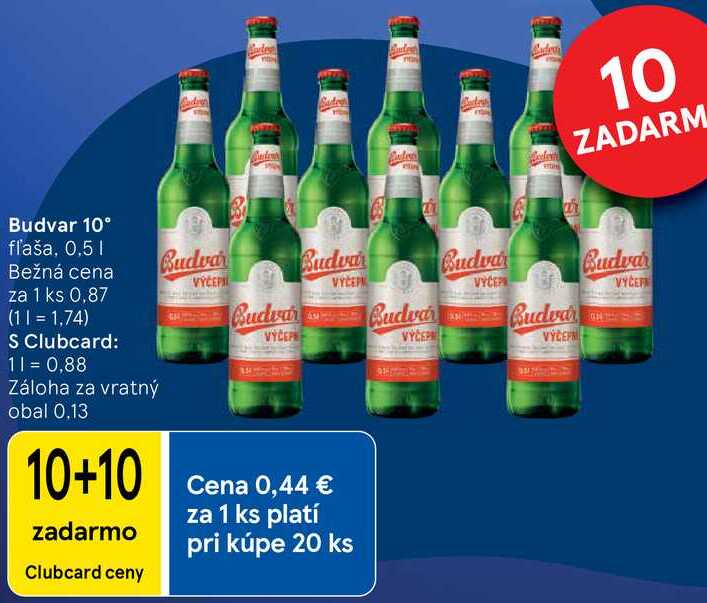 Budvar 10°, 0,5 l