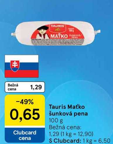 Tauris Maťko šunková pena, 100 g 