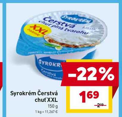 Syrokrém Čerstvá chuť XXL 150 g
