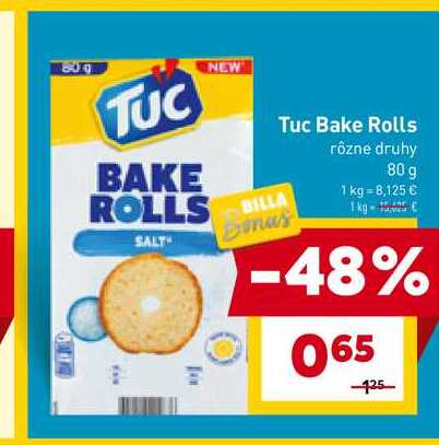 Tuc Bake Rolls 80 g 