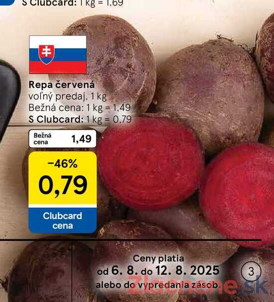 Repa červená, 1 kg 