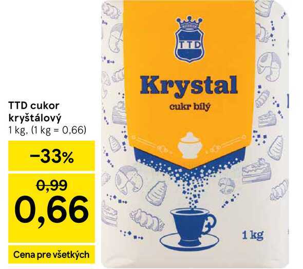 TTD cukor kryštálový, 1 kg