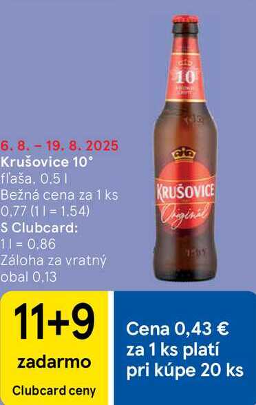 Krušovice 10°, 0,5 l