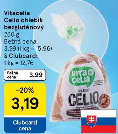 Vitacelia Celio chlebík bezgluténový, 250 g 