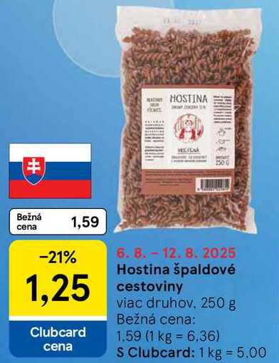 Hostina špaldové cestoviny, 250 g