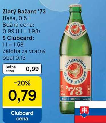 Zlatý Bažant '73, 0,5 l