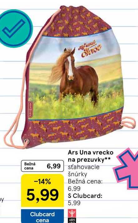 Ars Una vrecko na prezuvky