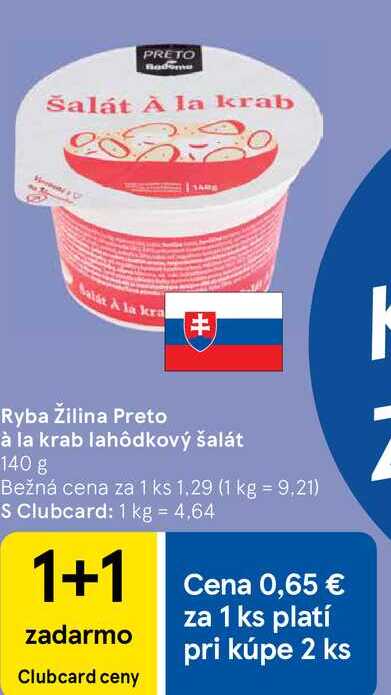 Ryba Žilina Preto à la krab lahôdkový šalát, 140 g 