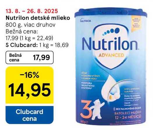 Nutrilon detské mlieko, 800 g